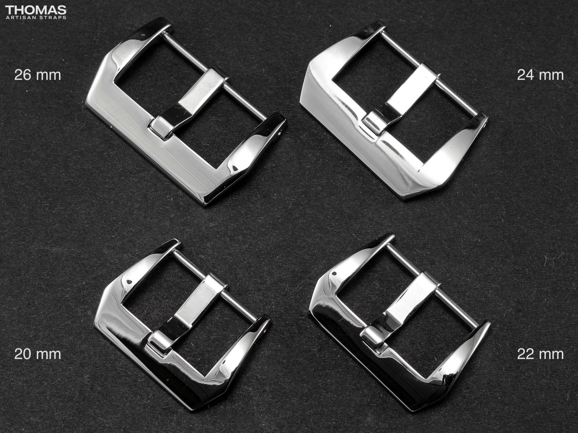 Polished Screw-In Stainless Steel Buckle