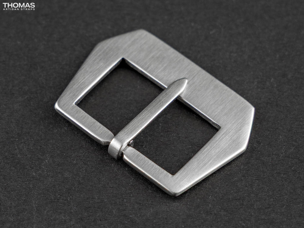 Brushed Sewn-In Stainless Steel Buckle