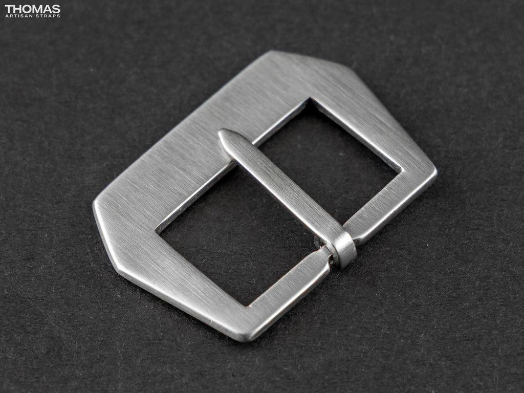 Brushed Sewn-In Stainless Steel Buckle