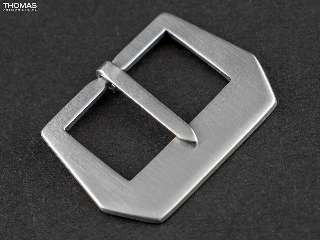 Brushed Sewn-In Stainless Steel Buckle