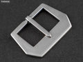 Brushed Sewn-In Stainless Steel Buckle