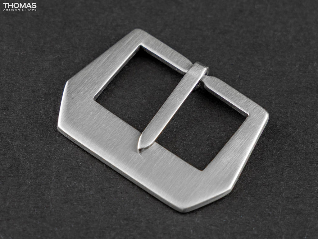 Brushed Sewn-In Stainless Steel Buckle