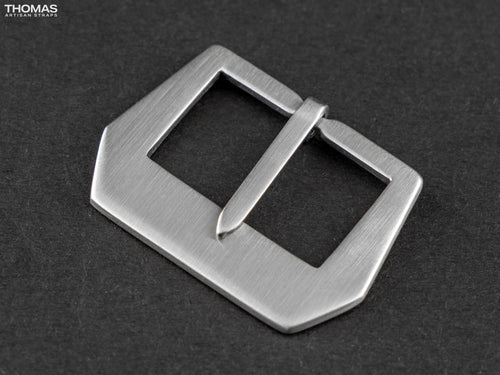 Brushed Sewn-In Stainless Steel Buckle