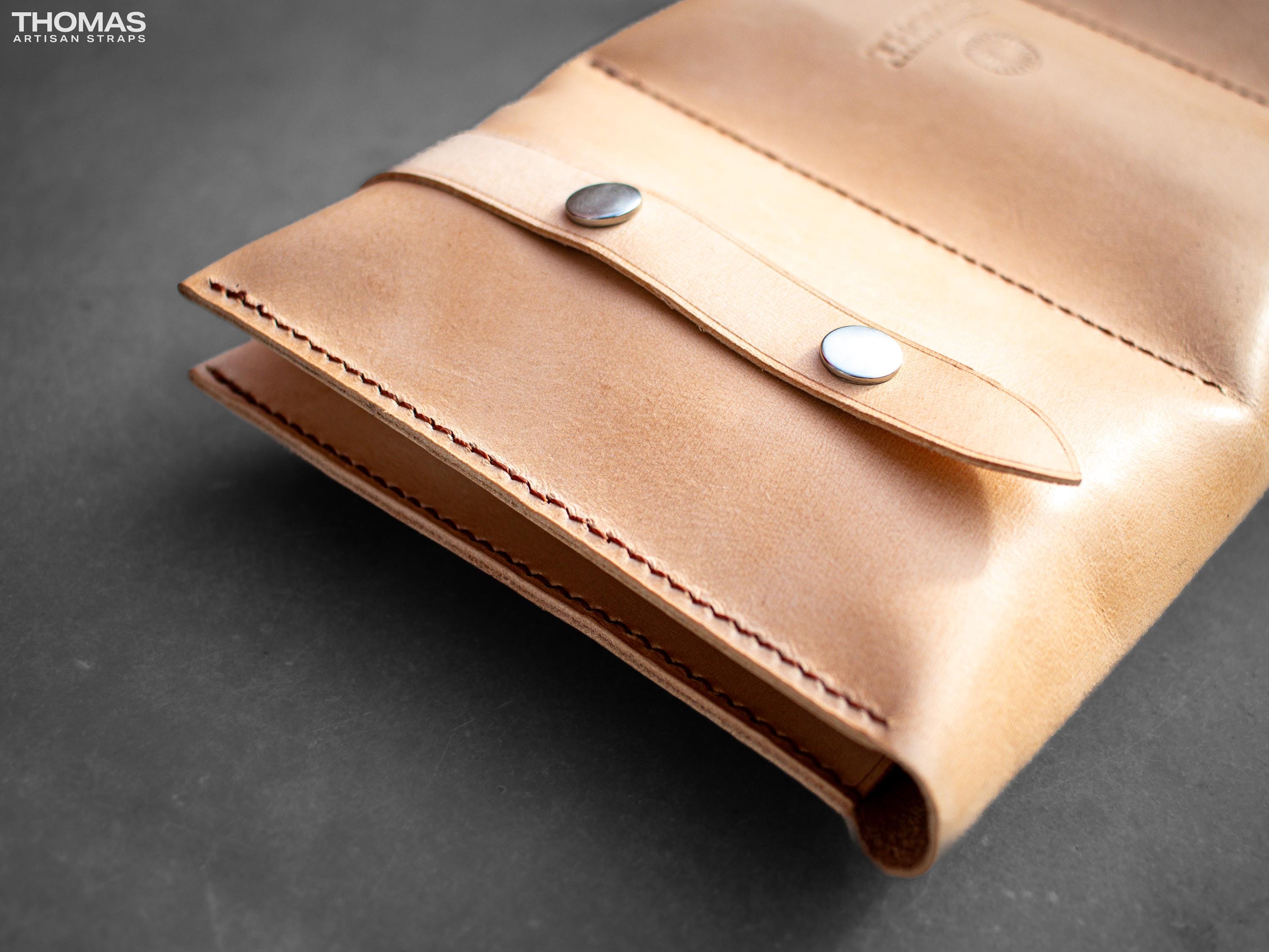 Six-Pocket Leather Watch Travel Case