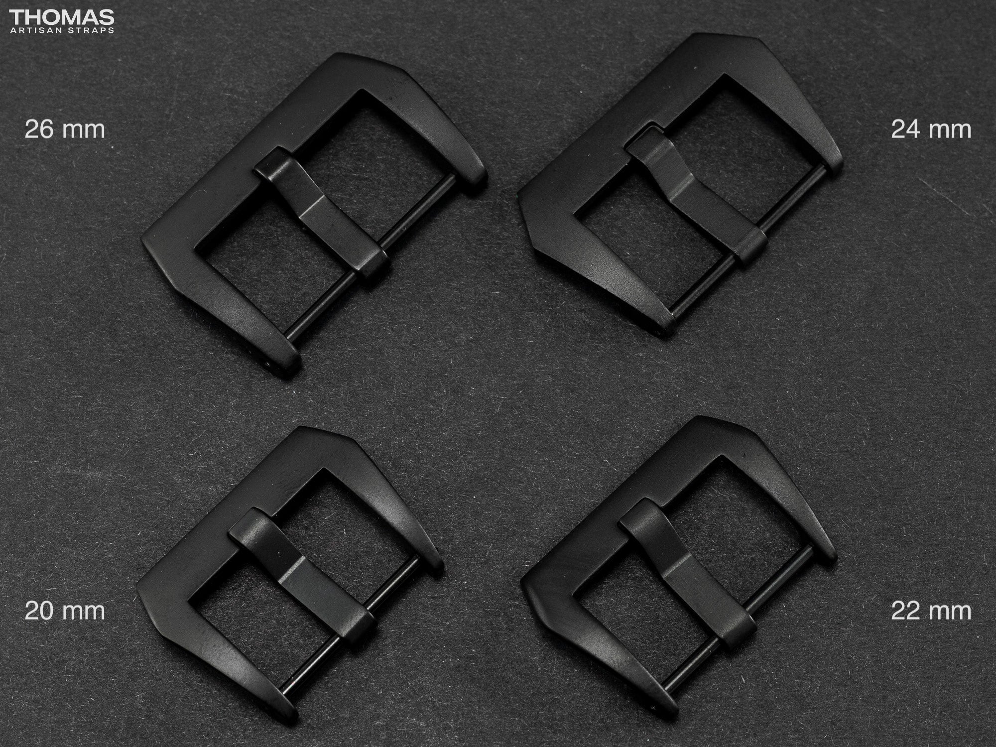 Black PVD Brushed Screw-In Buckle