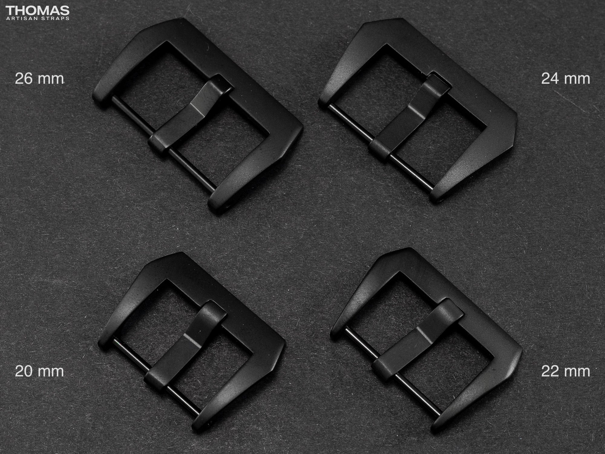 Black PVD Brushed Screw-In Buckle