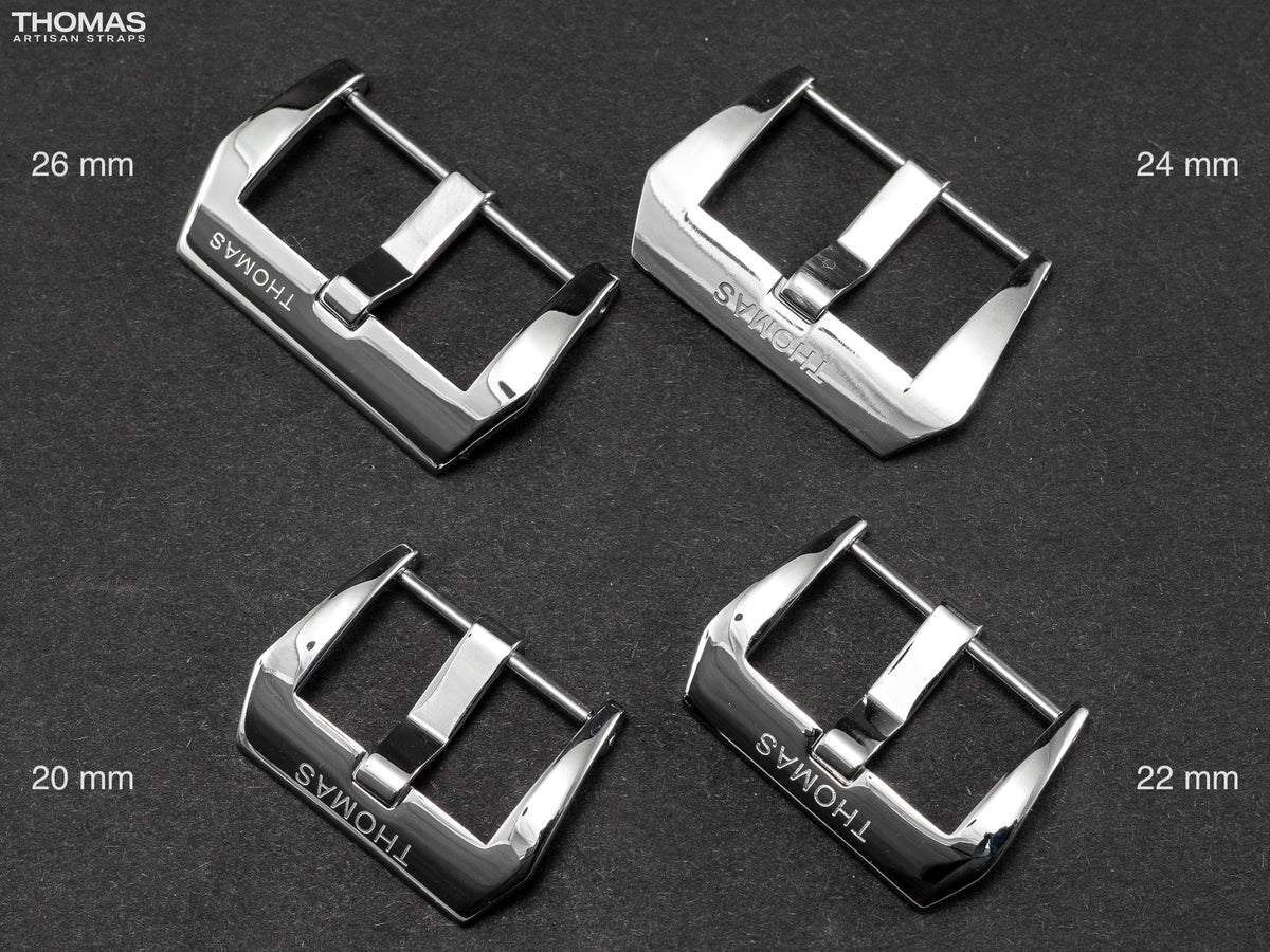 Polished Screw-In Stainless Steel Buckle with Logo
