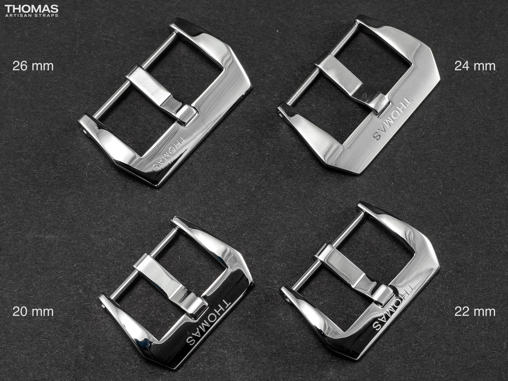 Polished Screw-In Stainless Steel Buckle with Logo