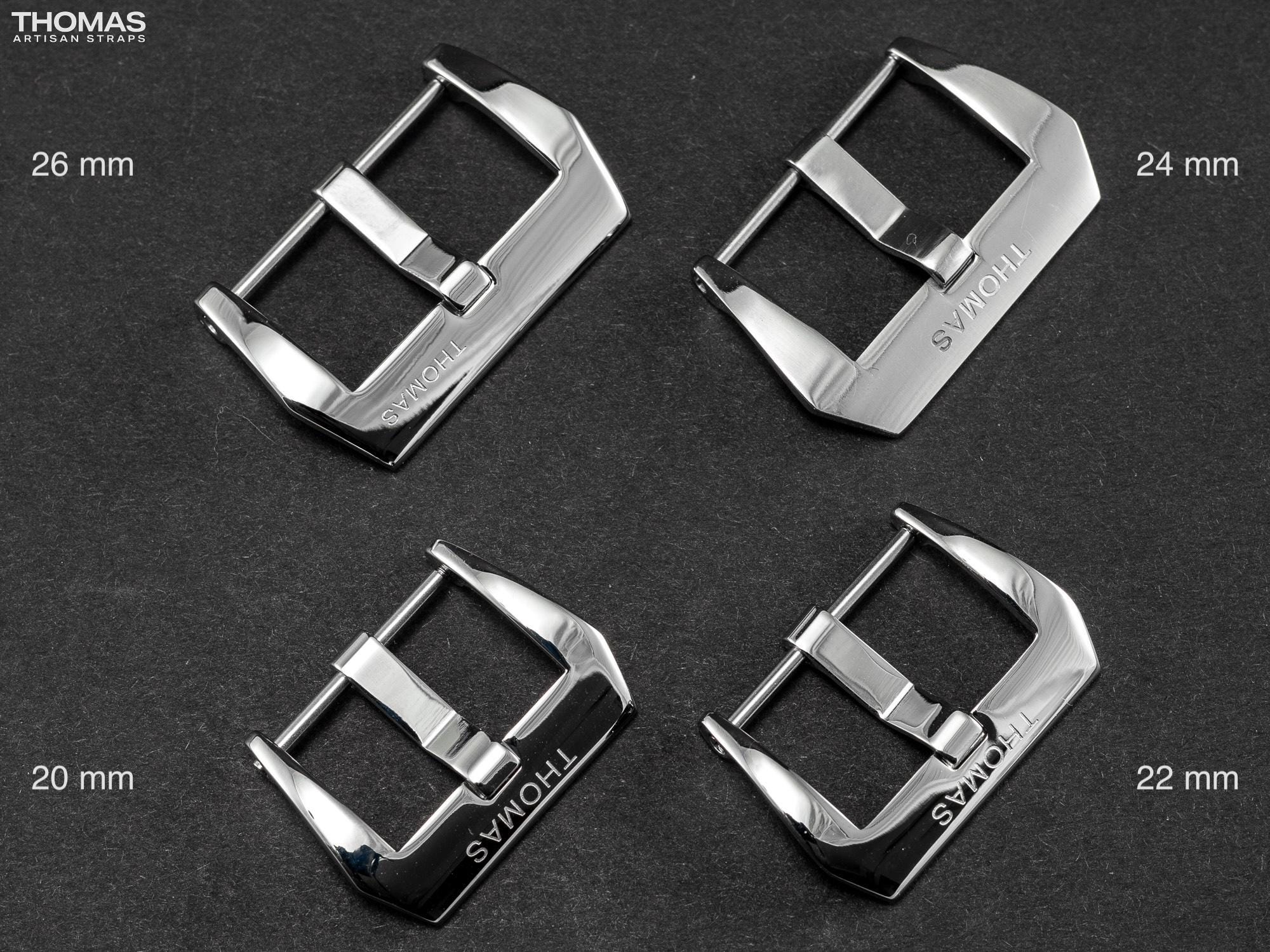 Polished Screw-In Stainless Steel Buckle with Logo