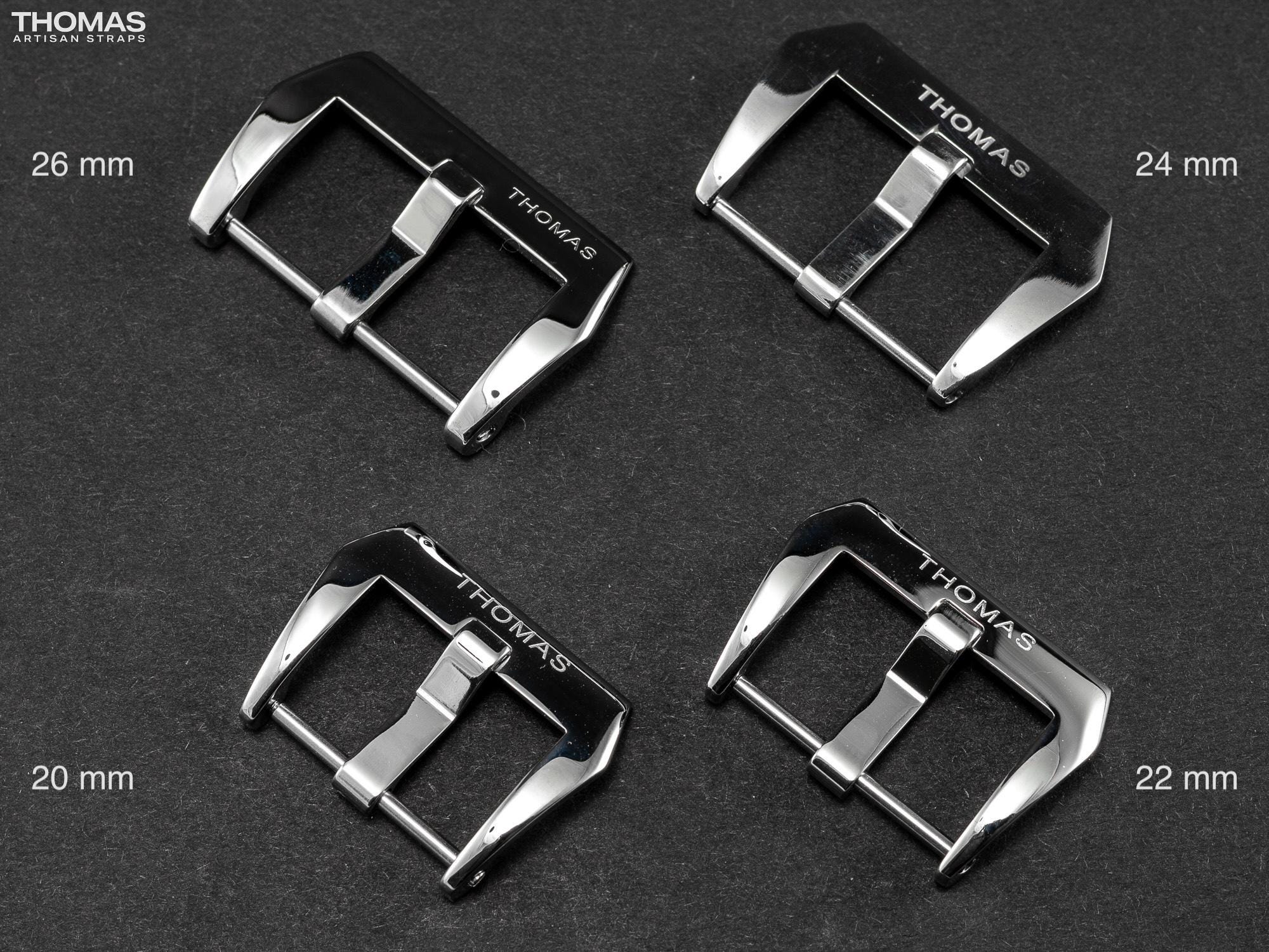 Polished Screw-In Stainless Steel Buckle with Logo