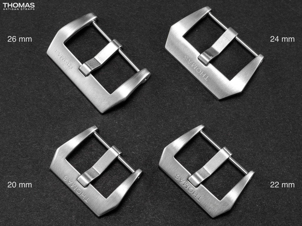 Brushed Screw-In Stainless Steel Buckle with Logo