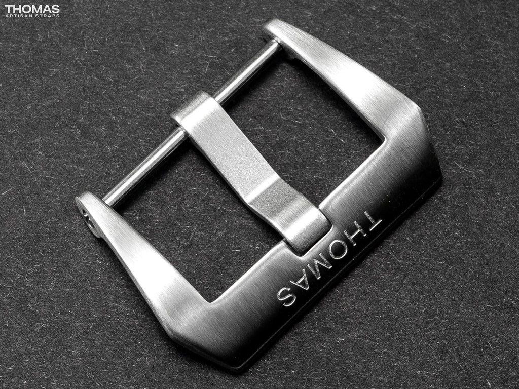 Brushed Screw-In Stainless Steel Buckle with Logo