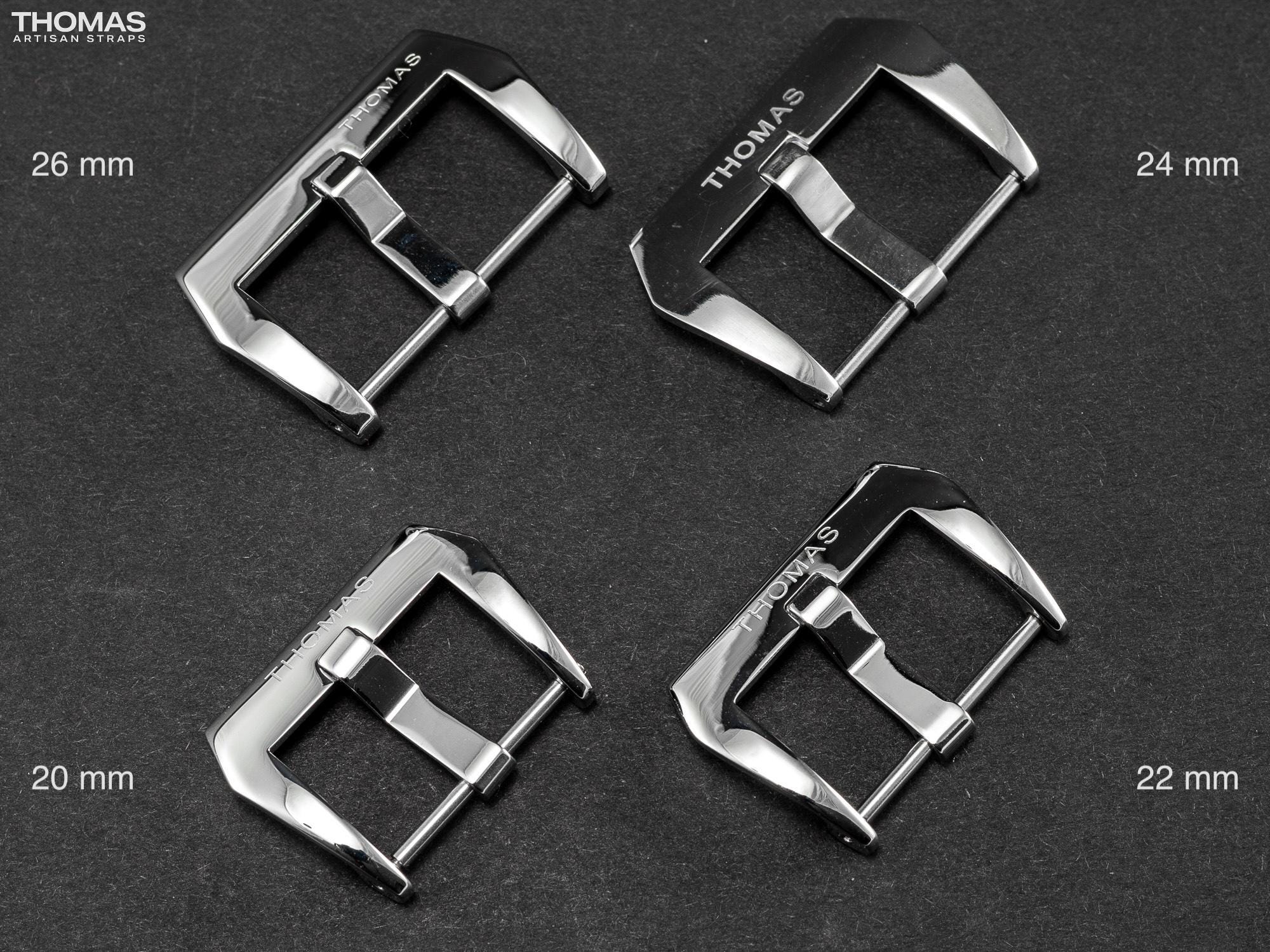 Polished Screw-In Stainless Steel Buckle with Logo